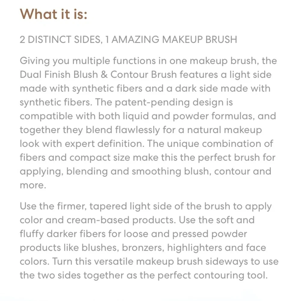 Bareminerals Dual-Finish Blush & Contour Brush